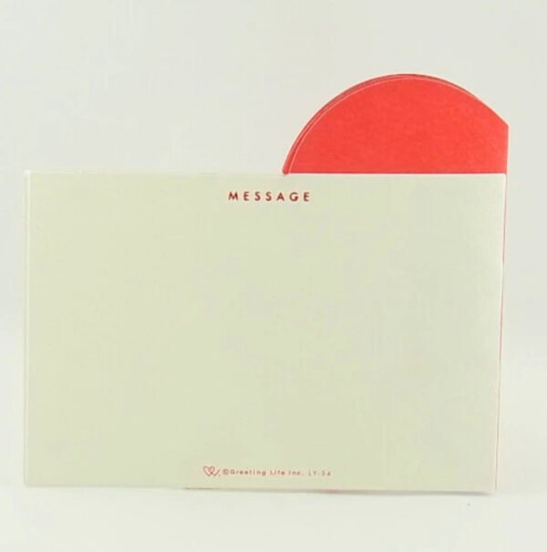 立體感謝卡 – 紅色心心 背面